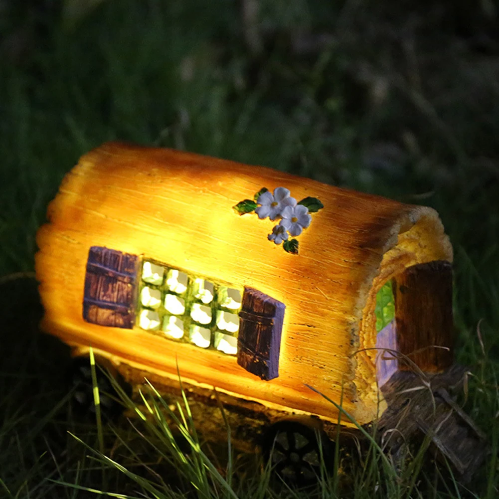 

Outdoor Garden Auto On Off Display Resin Craft Landscape Lawn Lamp Induction Pathway LED Carriage Light Ornament Solar Power