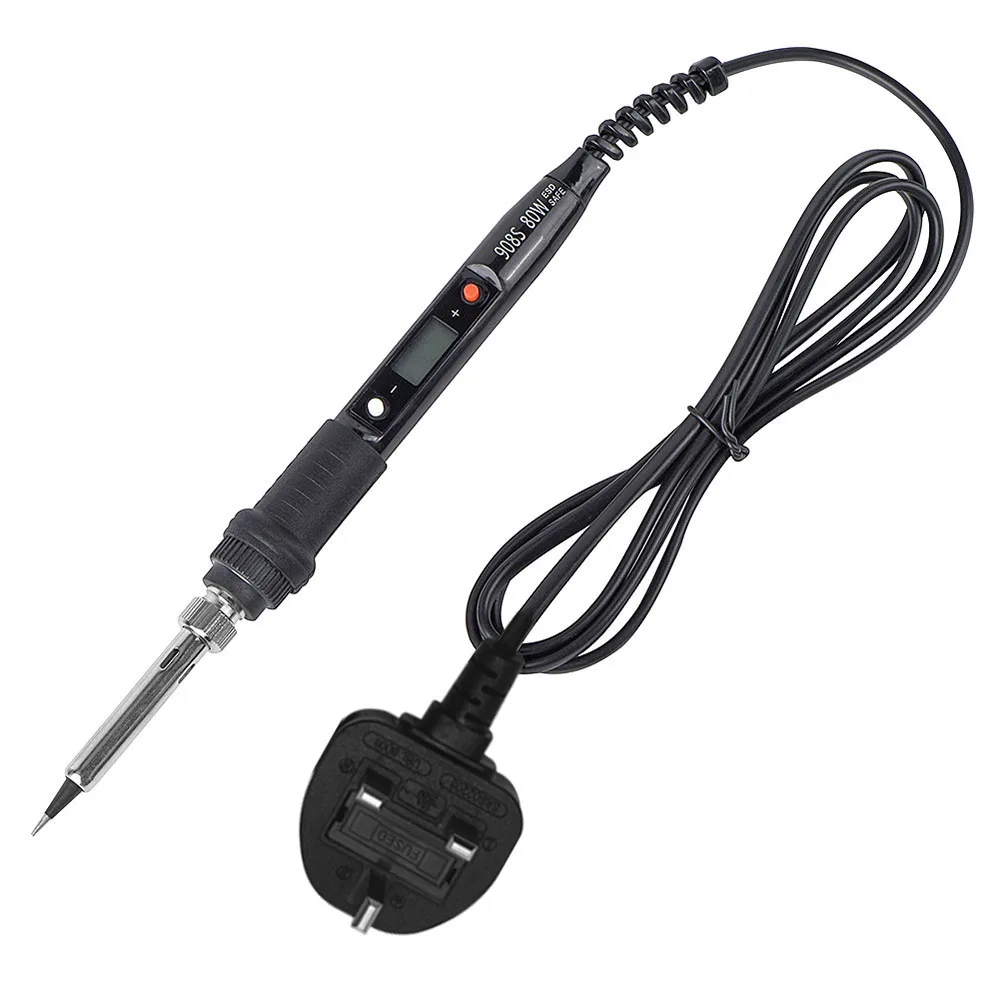 

80 Вт ЖК-цифровой дисплей Электрический паяльник Регулируемая температура 110 В 220 в сварочный паяльник наконечники ремонтный набор инструме...