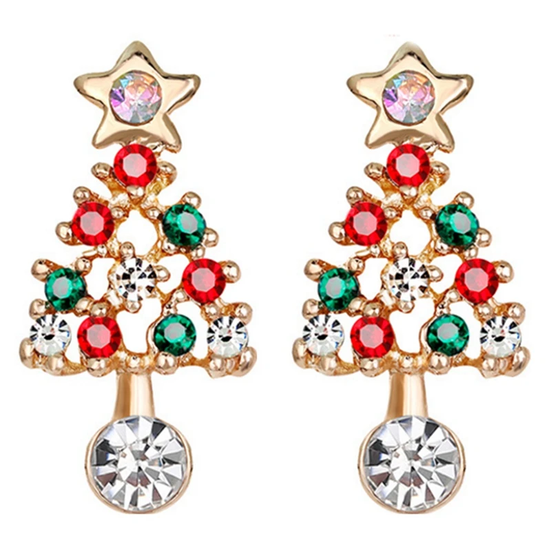 

Classic Christmas Earrings, Christmas Tree Crystal Earrings, The Best Choice For Christmas Women To Wear Earrings