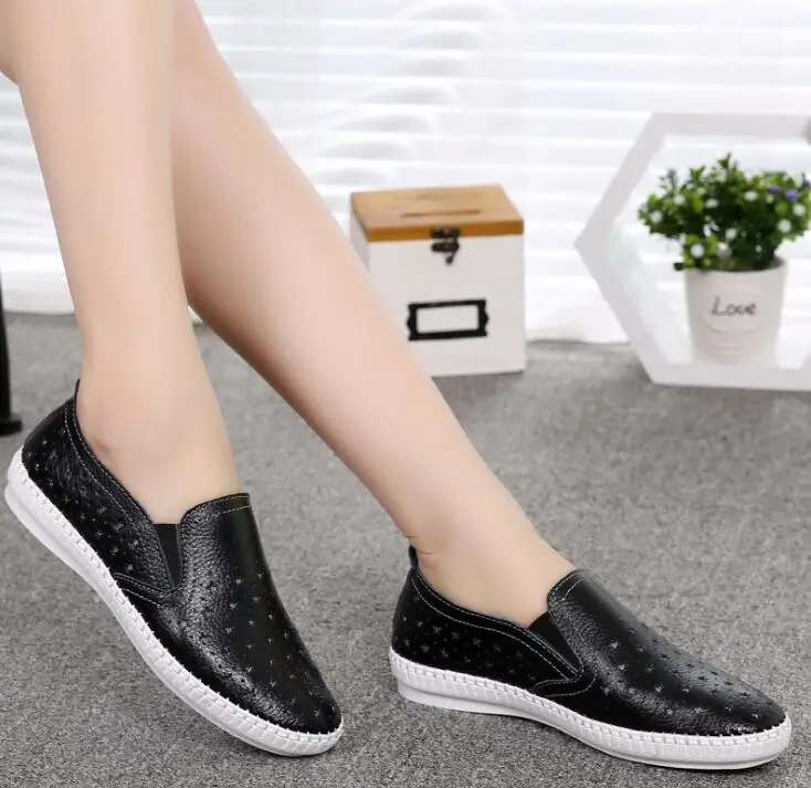 Новинка 2020 Весенняя дышащая повседневная обувь-топ из натуральной кожи с