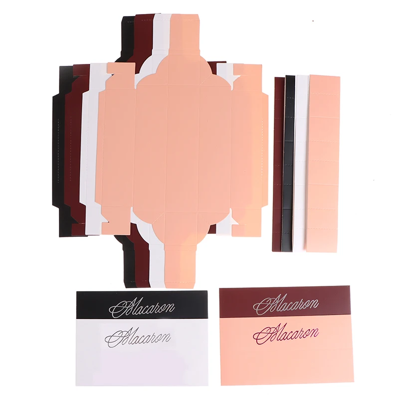 

1Pc Macaron Packing Box Beautifully Packaged Wedding Party Cake Storage Biscuit Paper Box Cake Decoration Baking Accessories