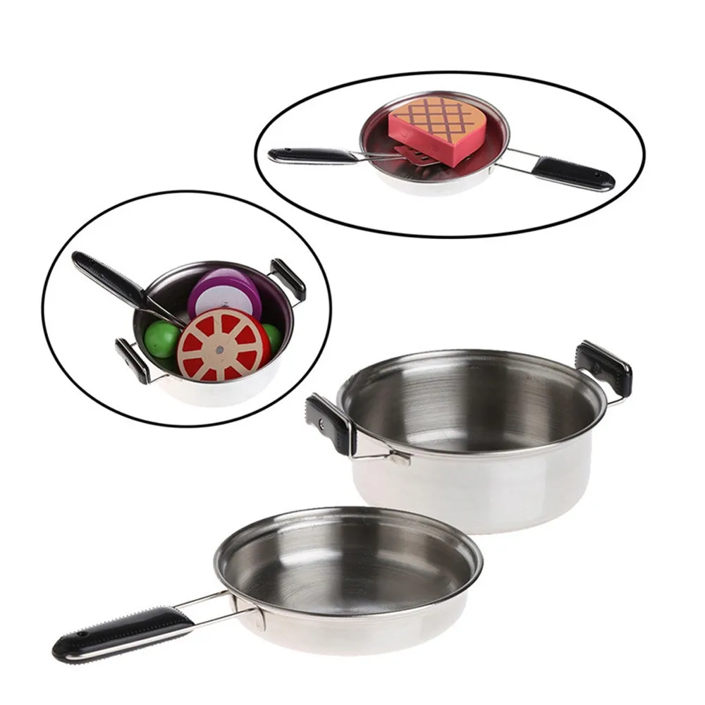 20 шт. Детские ролевые игры кастрюли из нержавеющей стали кухонная посуда