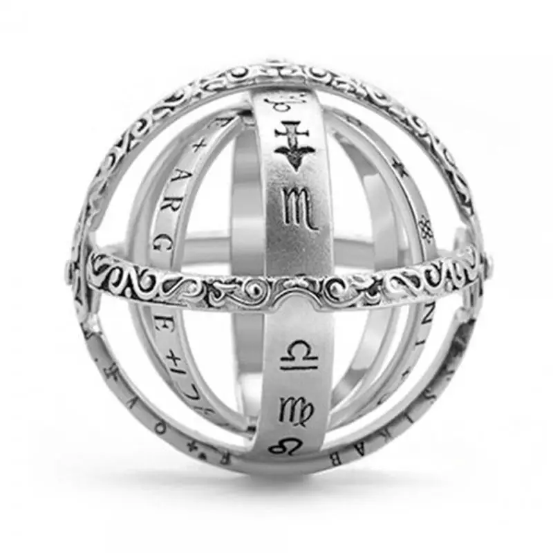 Астрономическое сферическое кольцо с шариком складное космическое на палец