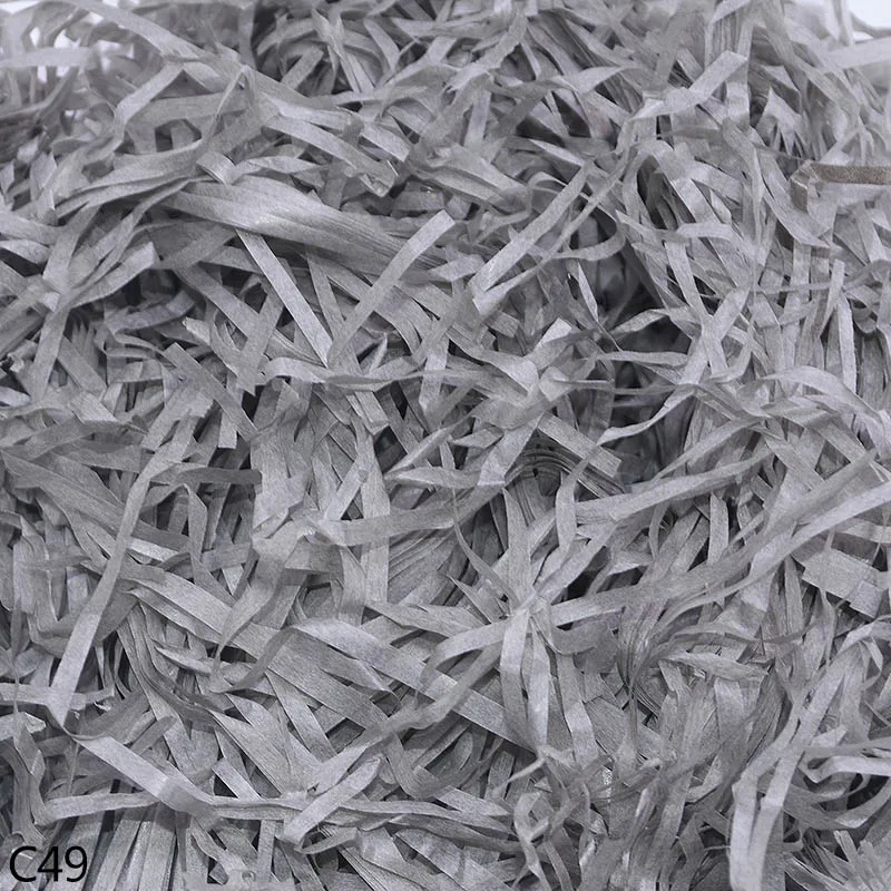 C49 50/100 г бумажная рафия измельченный DIY Подарочная коробка наполнение Crinkle бумага конфетти Свадебная подарочная коробка Заполненные украшения 8 - Цвет: C49