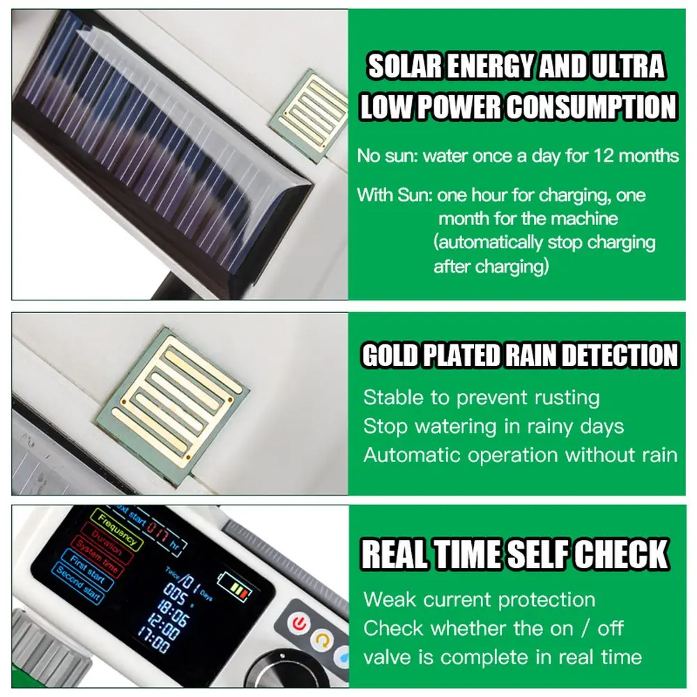 Солнечный таймер для сада 40 шт. наземная насадка интеллектуальная система