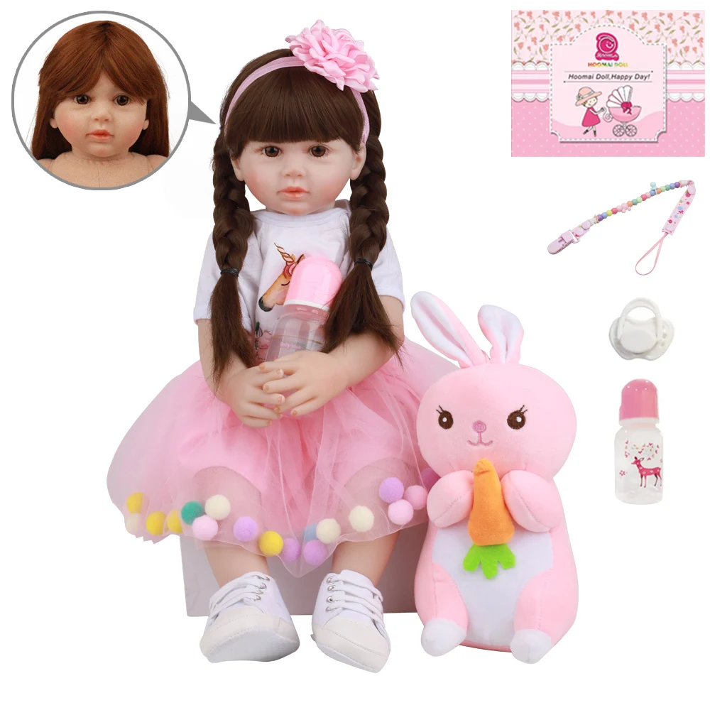 Модная настоящая кукла для девочки Bebe 24 дюйма силиконовая Мягкая хлопковая 60 см