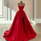 Женское вечернее платье Дубай, длинное платье в Африканском, турецком, красном цвете, без бретелек, для выпусквечерние вечера, 2021 арабский