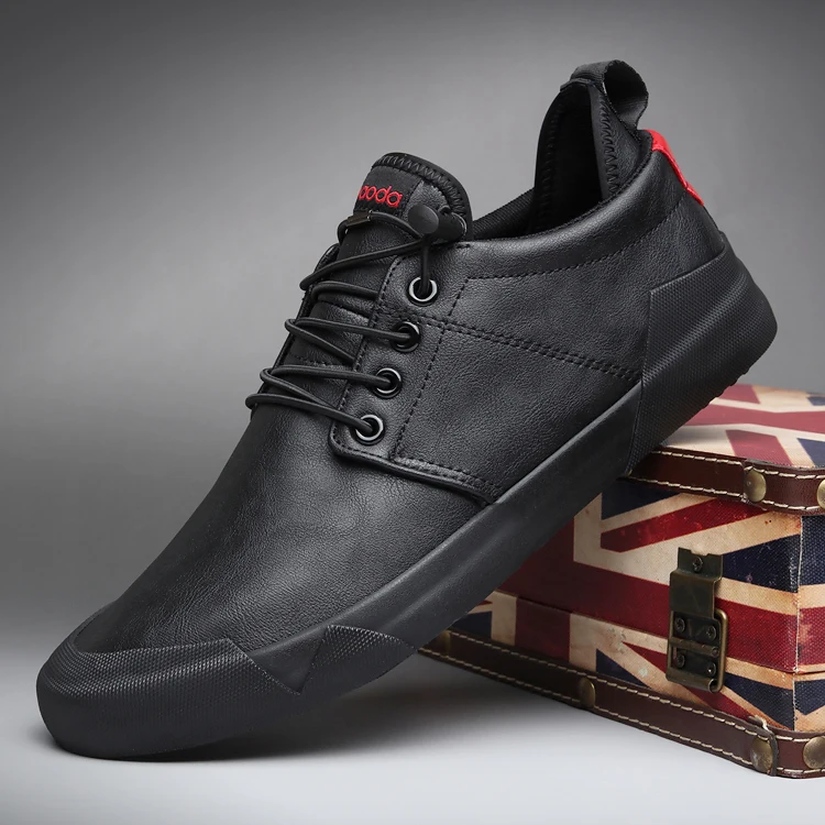 Мужские кожаные повседневные туфли новые простые Стильные лоферы модная мужская