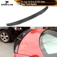 carbon fiber frp auto racing rear spoiler lip wing car styling for audi a3 sline s3 rs3 sedan 2013 year up