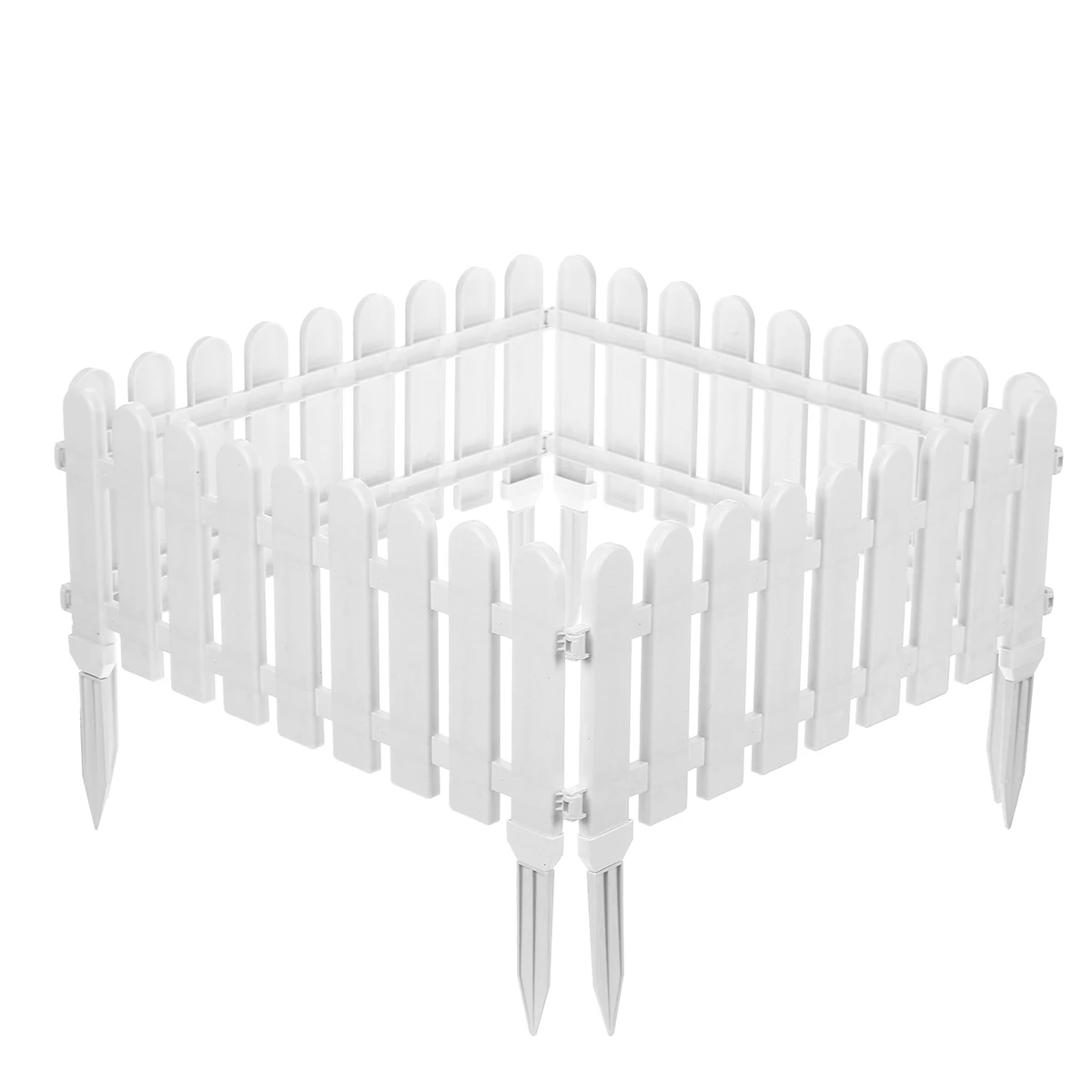 

12/24pcs Mini Removable Plastic Fence Christmas Tree Decoration Fence Courtyard Indoor Insert Ground Type Plastic Fences