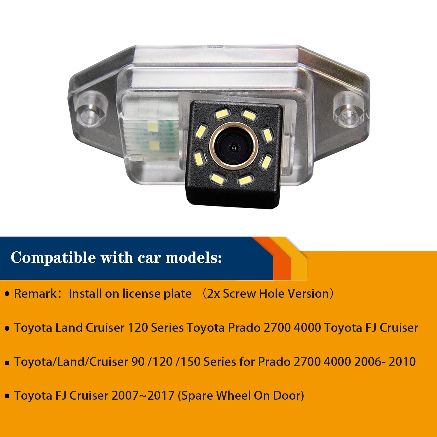 Камера заднего вида HD для Toyota/Prado/Land/Cruiser 120 150 200 водонепроницаемая золотистая