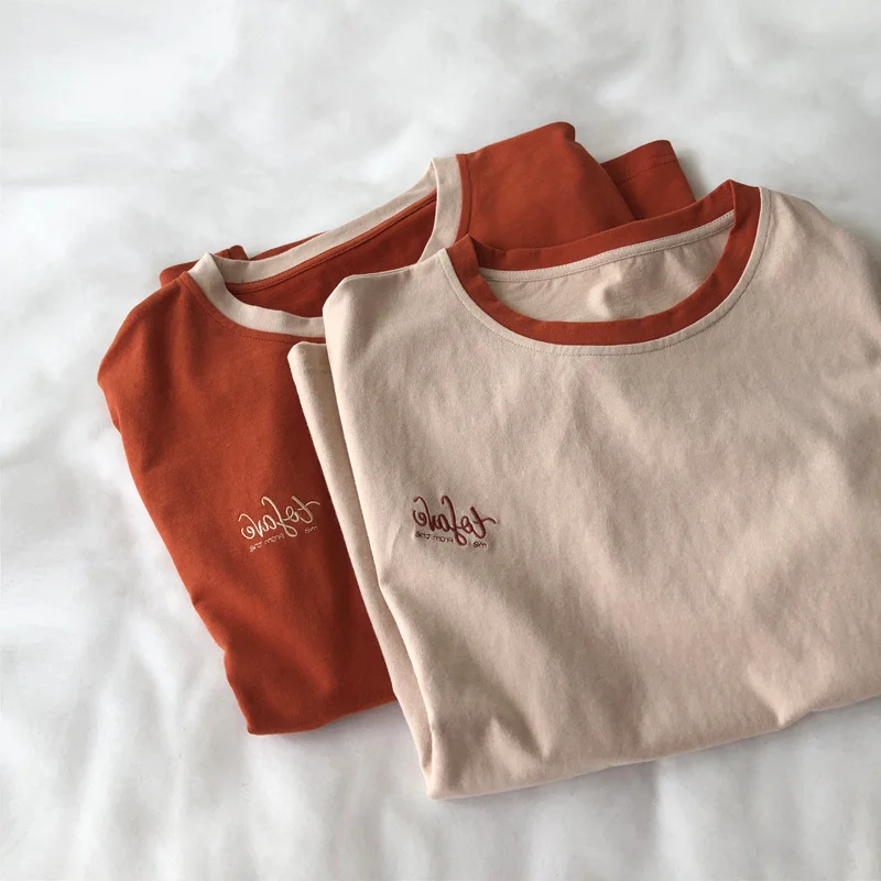 

T-shirt Short Sleeve Women's Loose Korean Style Slimming Half Sleeve Style Korean Style