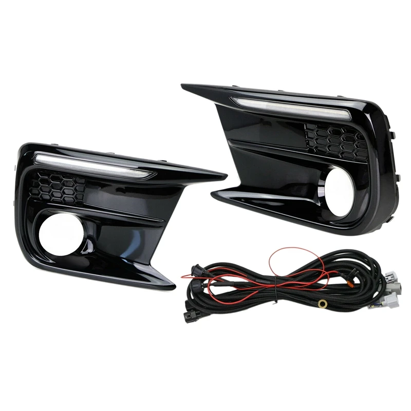 

LED автомобилей Белый/Желтый последовательного светодиодный DRL Противотуманные фары обрамление Габаритные огни для Субару WRX ИППП 2018 +