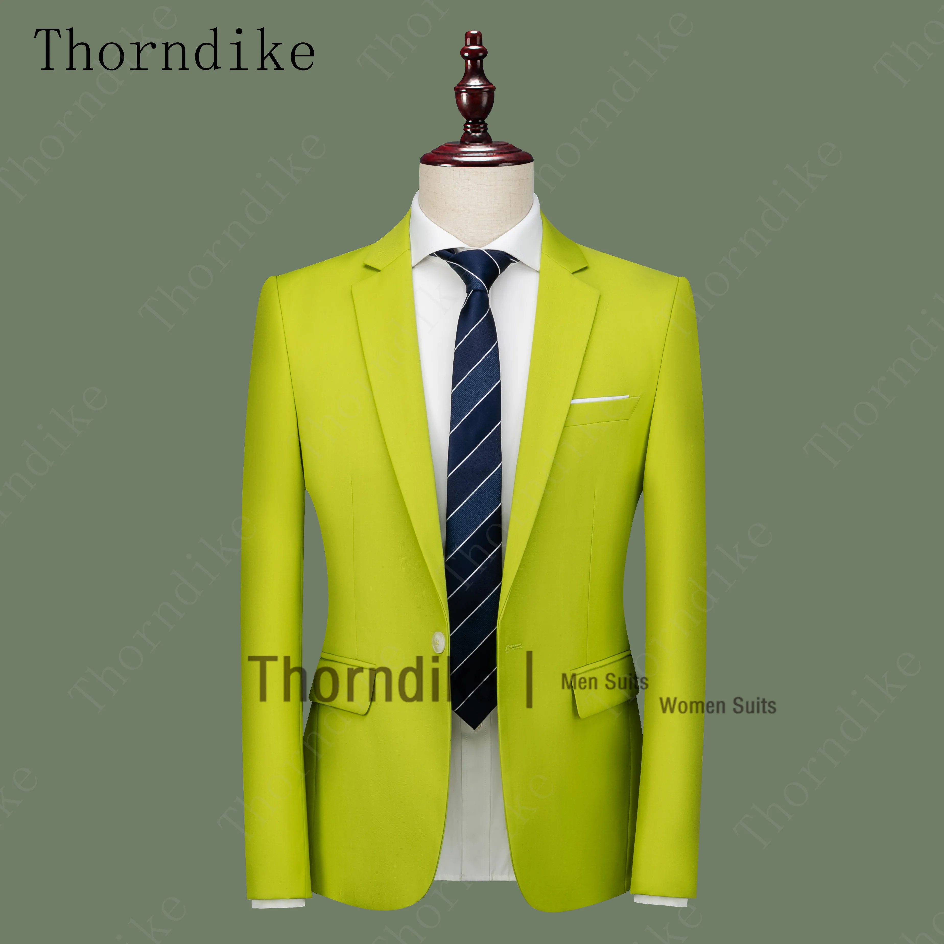 Мужские вечерние костюмы Thorndike зеленые темно-серые красные для свадьбы жениха из