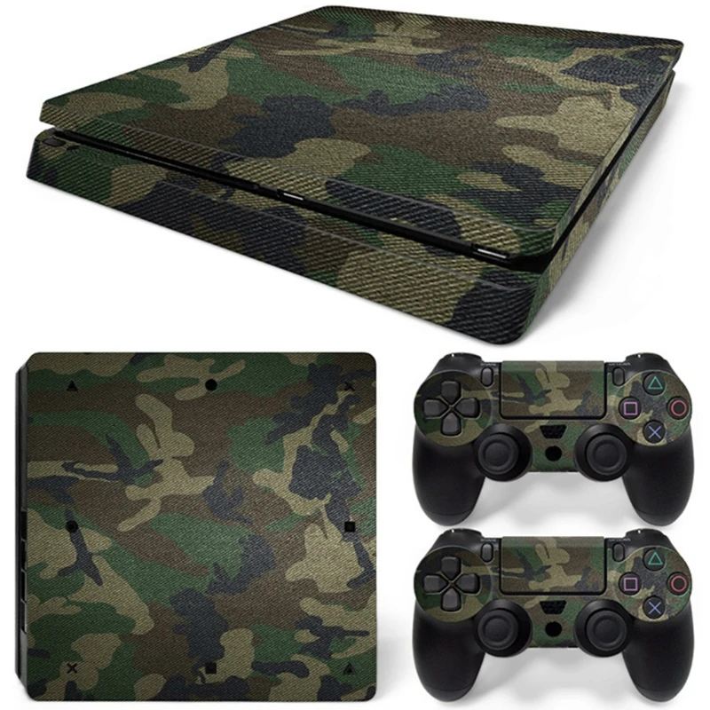 Камуфляжная наклейка для консоли Sony PS4 Slim + 2 контроллера Прямая поставка |