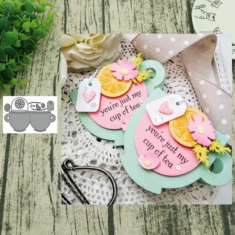 Металлические штампы чашка любви штампованная форма украшение для скрапбукинга