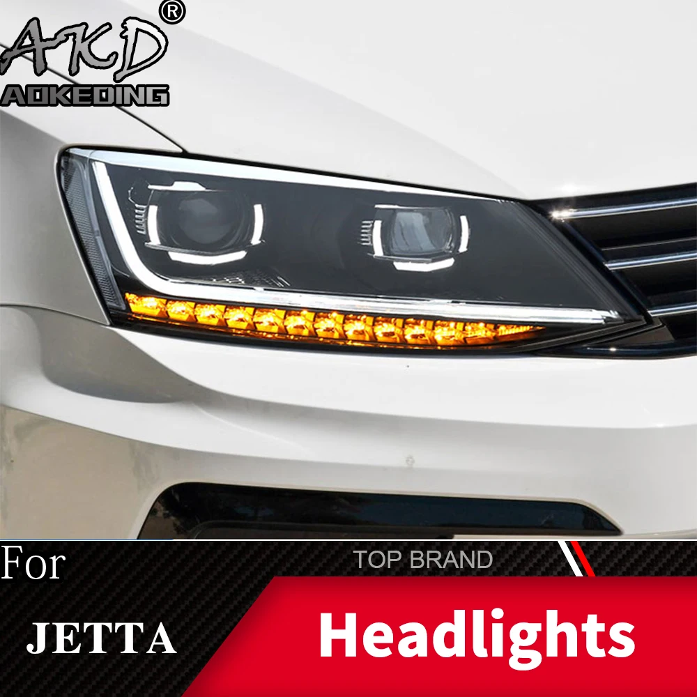 Передняя фара для автомобиля VW Jetta Mk6 2011-2018 фары Противотуманные Дневные ходовые