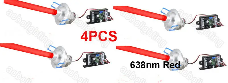 

4PCS Fat Beam 638nm Red 200mW Laser Diode Module KTV Bar DJ Stage Lighting Lazer