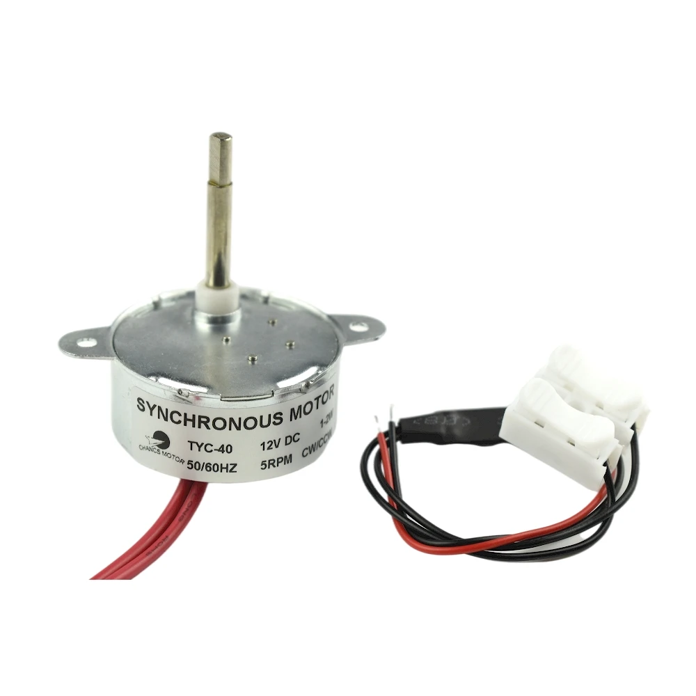 Звуковой синхронный двигатель TYC-40 DC 12V 5RPM CW/CCW