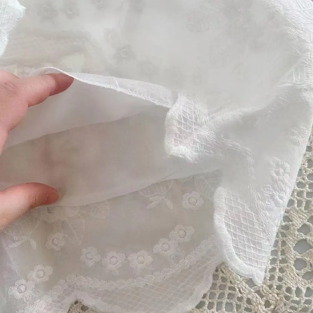 

Baby Girl Boho Dresses Child Summer Clothes Princess Embroidery Dress Kids Ruffle Sleeveless White Frock Children Clothing Robe