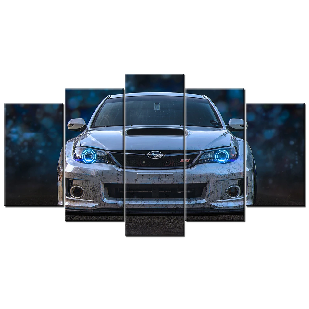 5 шт. холст настенное искусство Subaru гоночные картины с автомобилями HD печатные