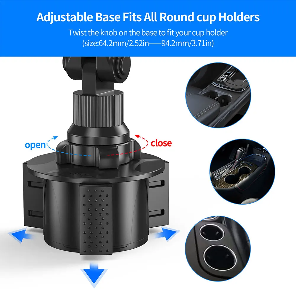upgraded car cup holder phone holder for car universal adjustable gooseneck cup holder cradle car mount for iphone samsung free global shipping