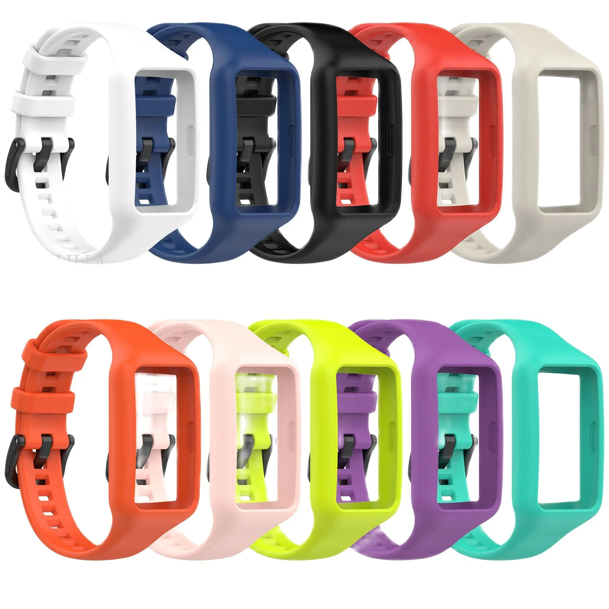 Ремешок для смарт-часов Huawei Band 6 силиконовый цветной сменный