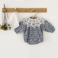 vintage floral baby girl rompers 3pcs baby girls clothes sets jumpsuit romperhats 0 24m ifant autumn newborn outfits sets