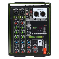 sound card audio mixer sound board console desk system interface 4 channel usb bluetooth 48v power stereo us plug