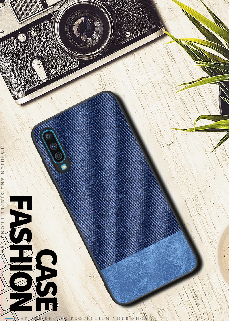 Для samsung A50 чехол TPU кромка из плотной ткани на заднюю панель матерчатая ткань крышка для samsung Galaxy A10 A20 A30 A40 A50 A60 A70 чехол для телефона
