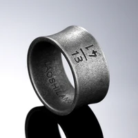 fashion stainless steel ring retro personality wedding engagement digital jewelry creative couple gift wholesale