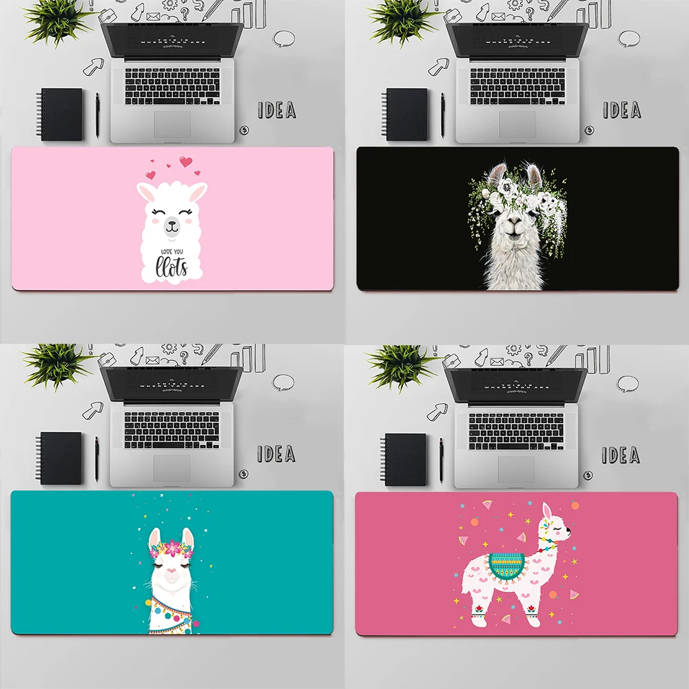 

Gaming Mouse Pad Large Mouse Pad Gamer Computer Mouse Mat Cute Cartoon Lama Llama Alpacas Mousepad Keyboard Desk Mat Mause Pad