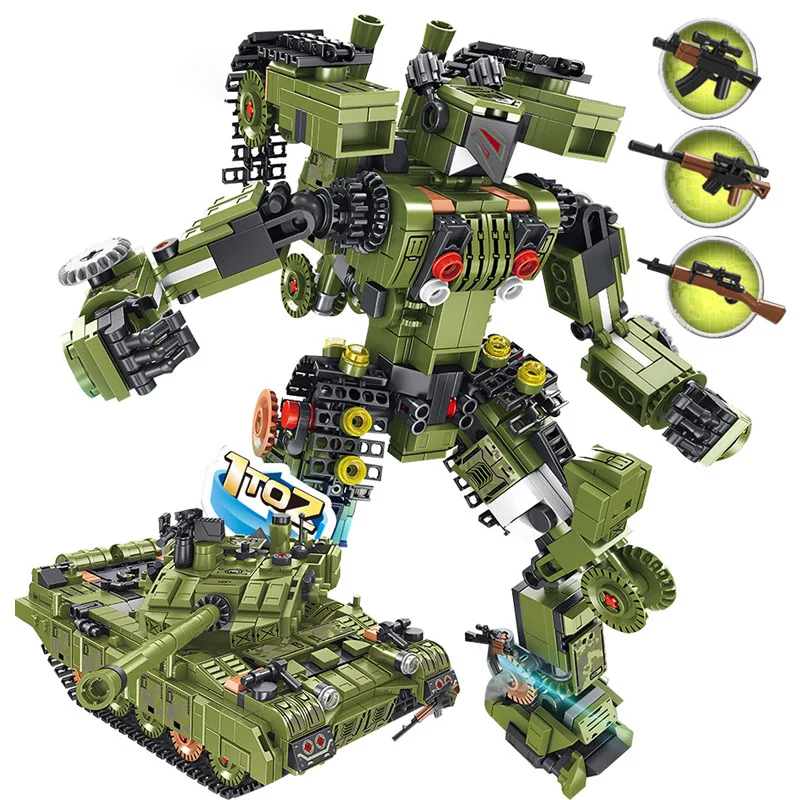 Конструктор Робот Танк трансформер 384 шт. 2 в 1 Optimus Prime робот грузовик детские