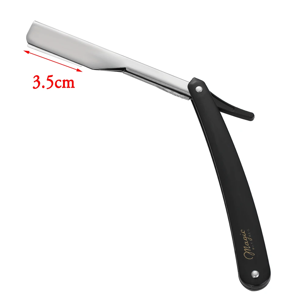 

Men Straight Barber Edge Razors Professional Stainless Steel Folding Shaving Knife Hair Removal Styling Tools Or 10Pcs Blades