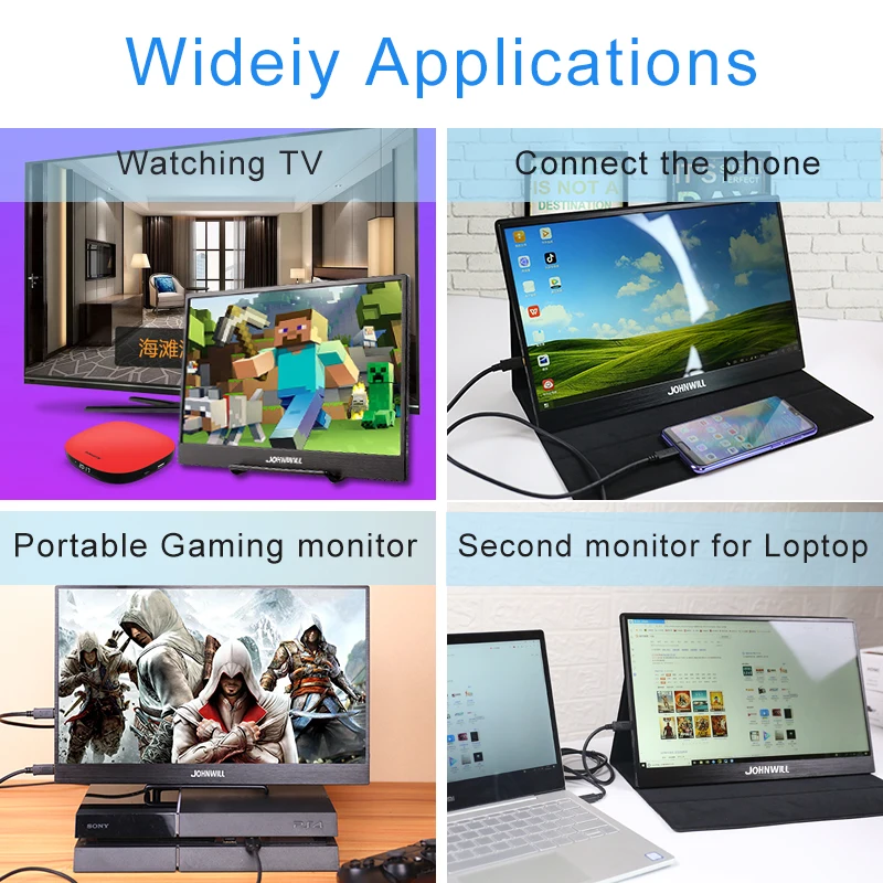 Портативный монитор 15,6 ''4K ips сенсорный экран lcd HD usb type C Дисплей для ПК ноутбука телефона PS4-switch-XBOX игровой монитор 1080p