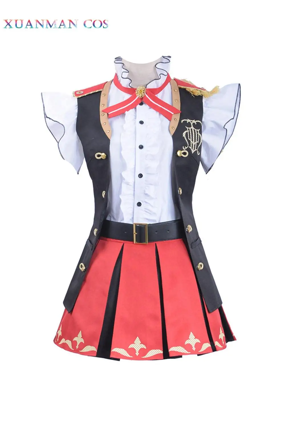 Милый! Солнечный свет! Женский костюм для косплея Aqours mijyku Bremen Ban Sakurauchi Riko красная