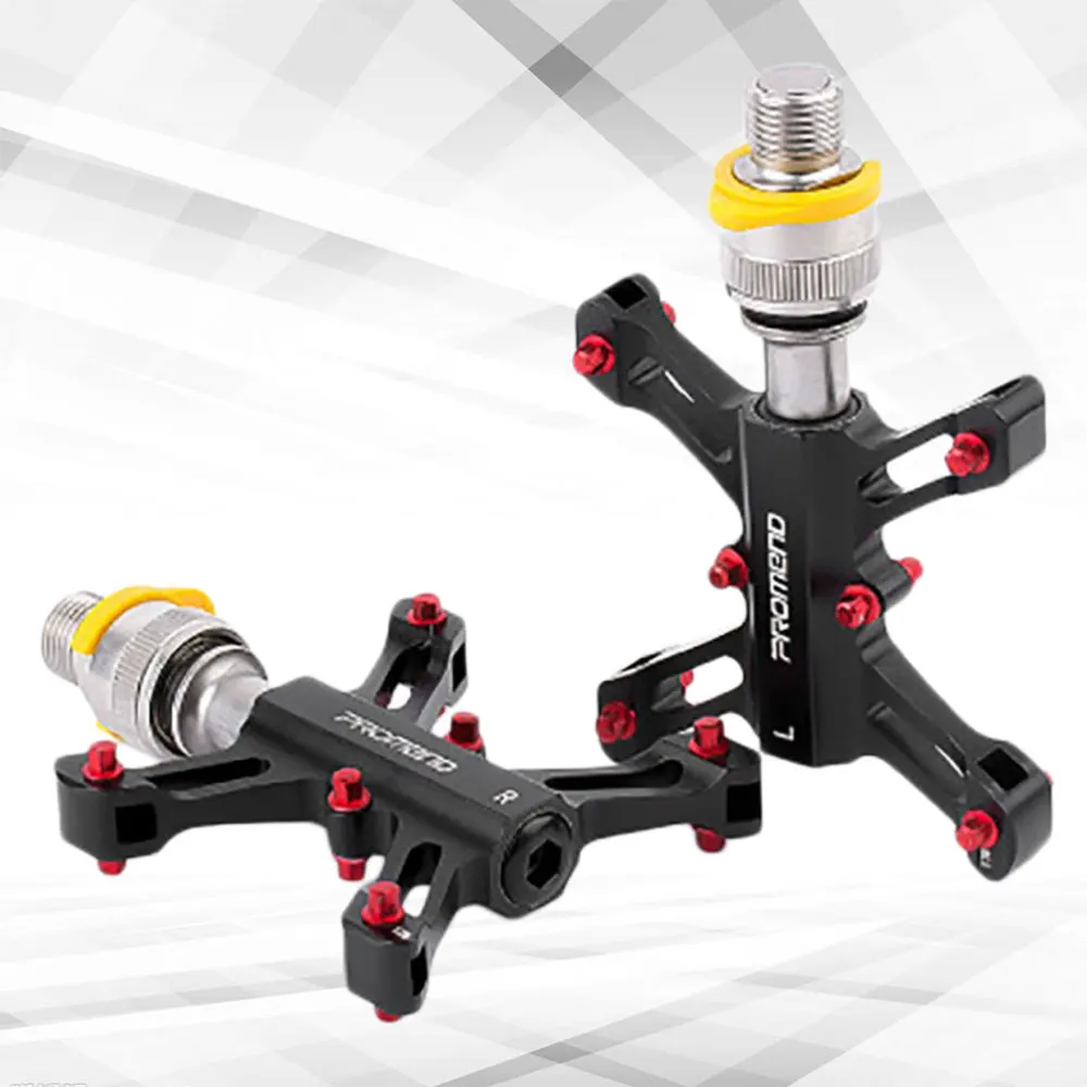 

1Pair Aluminum Alloy Quick-release Pedal with Bearing Mountain Bike Pedal Bike Replacement Part (Black)