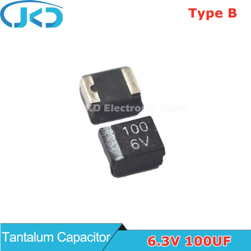 

Танталовый конденсатор типа B 6,3 B3528 100UF6.3V, 10 шт., 100 в, 3528 мкФ SMD, оригинал