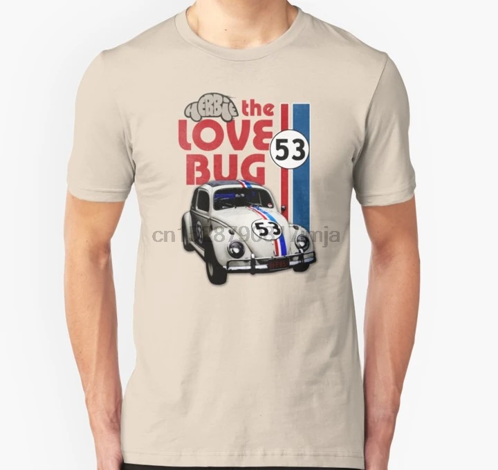 Мужская футболка Herbie The Love Bug унисекс wo тройники топ | одежда