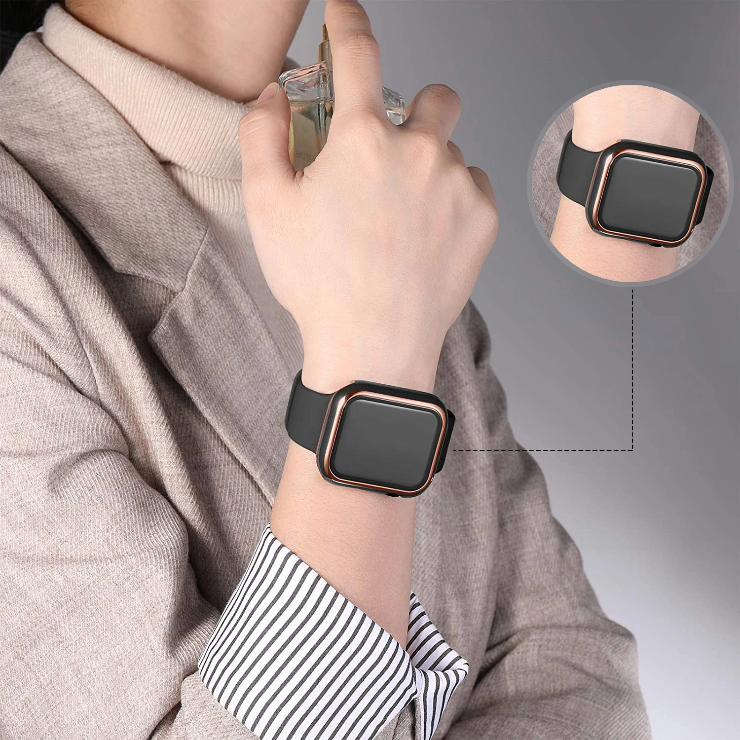 Glass+Case Full Cover For Apple Watch Case Series 6 SE 5 4 3 2 iWatch Case Accessor 44mm 40mm 42mm 38mm Protector Apple Watch