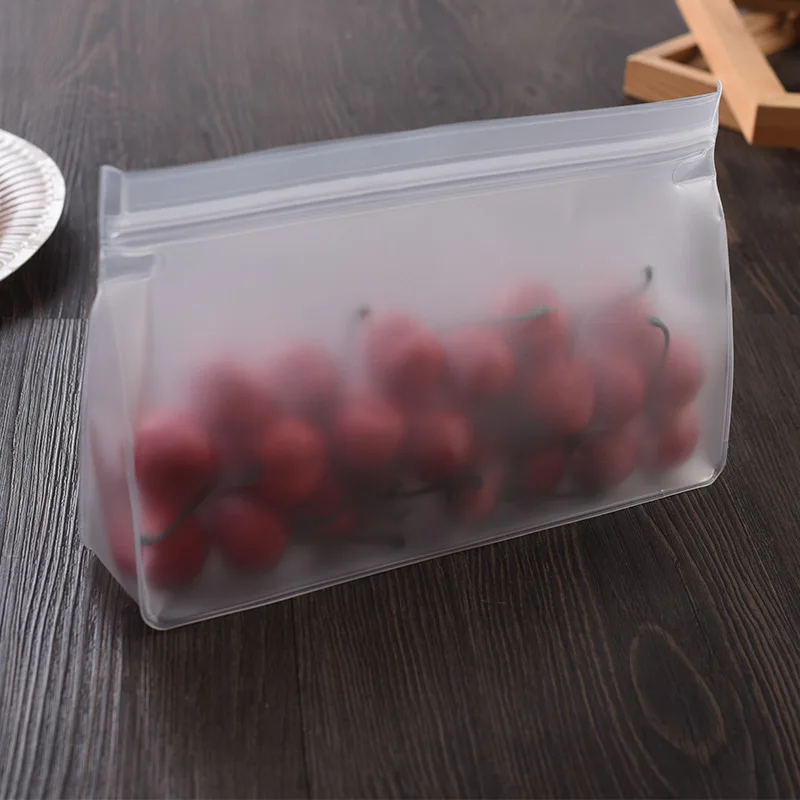 PEVA стереоскопический пакет на молнии для сохранения свежести нулевые отходы