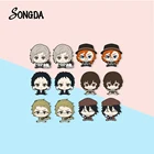 Серьги-гвоздики с персонажами аниме бродячие псы, акриловые, в эпоксидной смоле, милые аксессуары, модный подарок для детей и фанатов, Новое поступление