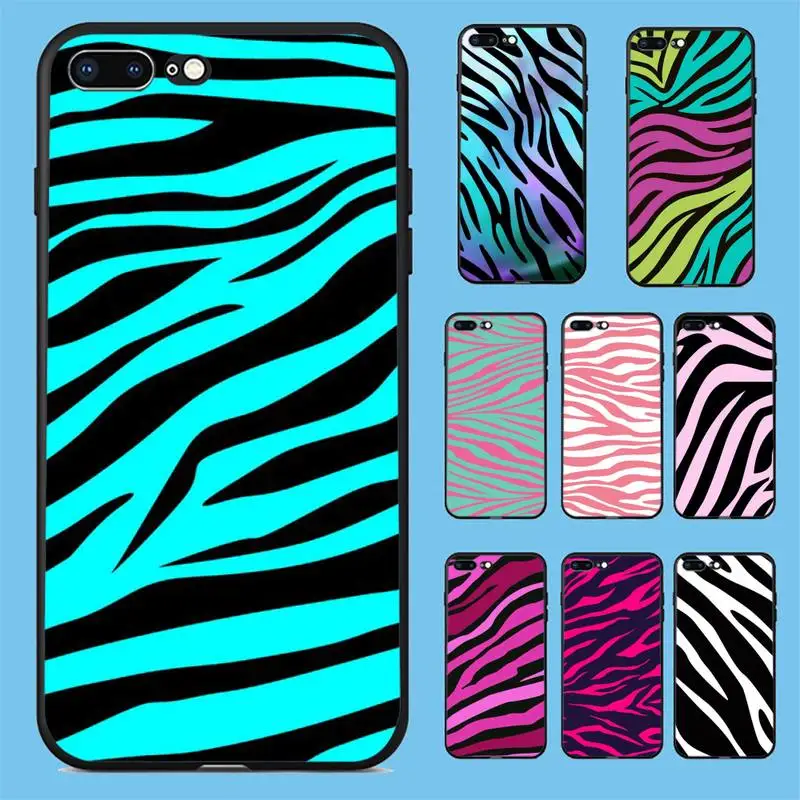 

Zebra Black And White Colorful Stripes Phone Case For Iphone 11 12 Pro Max X 6 6s 7 8 Plus XS XR 12mini Se 2020 Phone Cases