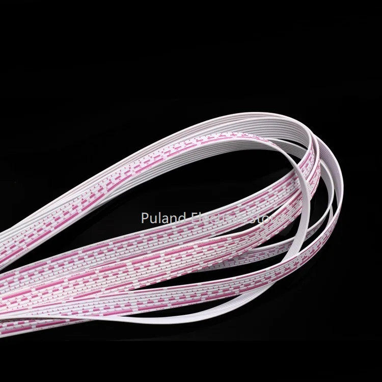 UL2468 удлинитель 26AWG 6P 7P 8P 9P 10P 12P контактный плоский ПВХ изолированный медный соединительный кабель электронная полоса линия красный белый