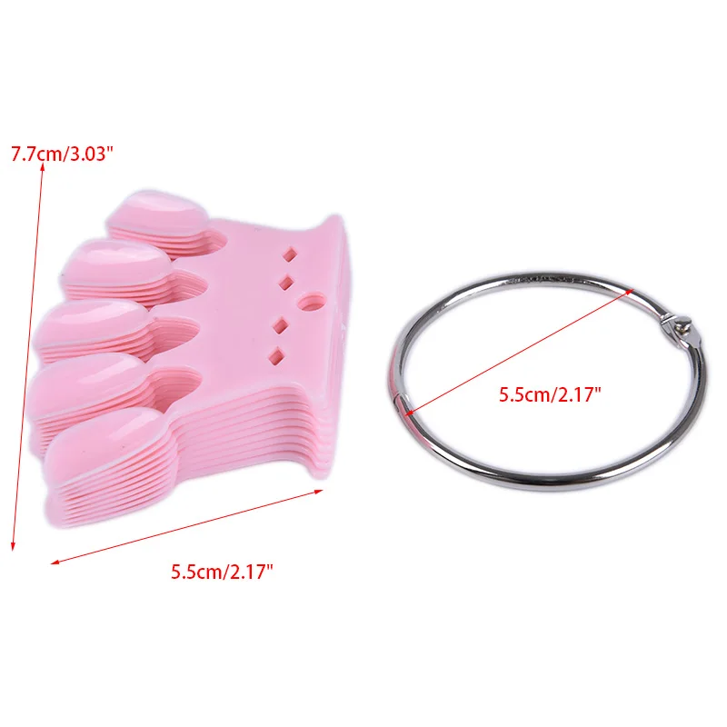 

10Pack Crown Nail Art Display Clear Nature False Nail Tips Fake Nails Polish Color Card Acrylic Practice Chart Palette Art Ring