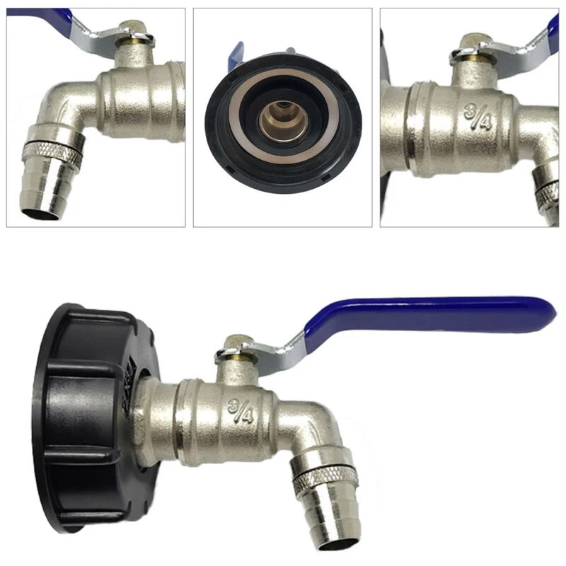 

Pipe IBC Tank Coarse Thread Plastic 60mm 3/4 inch Faucet Tap Water Connector Cap Hose Brass