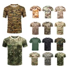 Мужская быстросохнущая Военная тактическая футболка камуфляжная армейская рубашка для рыбалки короткие рубашки для охоты туризма камуфляжные футболки тактическая одежда