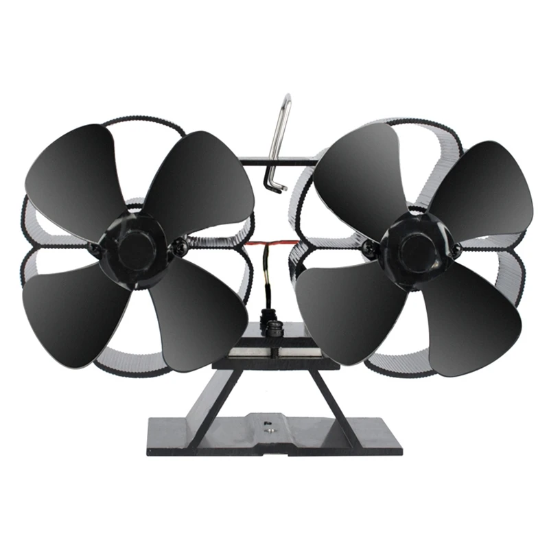 Двойные двигатели дровяная печь 8 лезвие ножа маленькие Размеры вентилятор