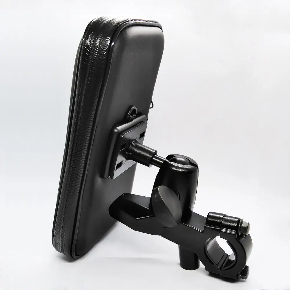 motorcycle handlebar mount phone holder with water resistant cell phone case bicycle bike bar rail mount holderfor mobile phones free global shipping