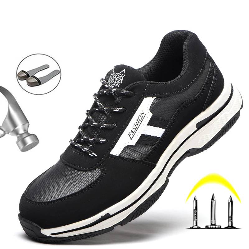 

Мужские рабочие ботинки с защитой от ударов, неразрушаемые рабочие ботинки для мужчин, защитная обувь, мужские защитные ботинки со стальным...